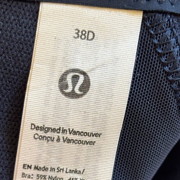 LULULEMON RUN TIMES BRA Women's Size 38D Blue Running High Intensity NWT - Picture 9 of 10